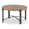 Lewis Coffee Table with Round Wood Top