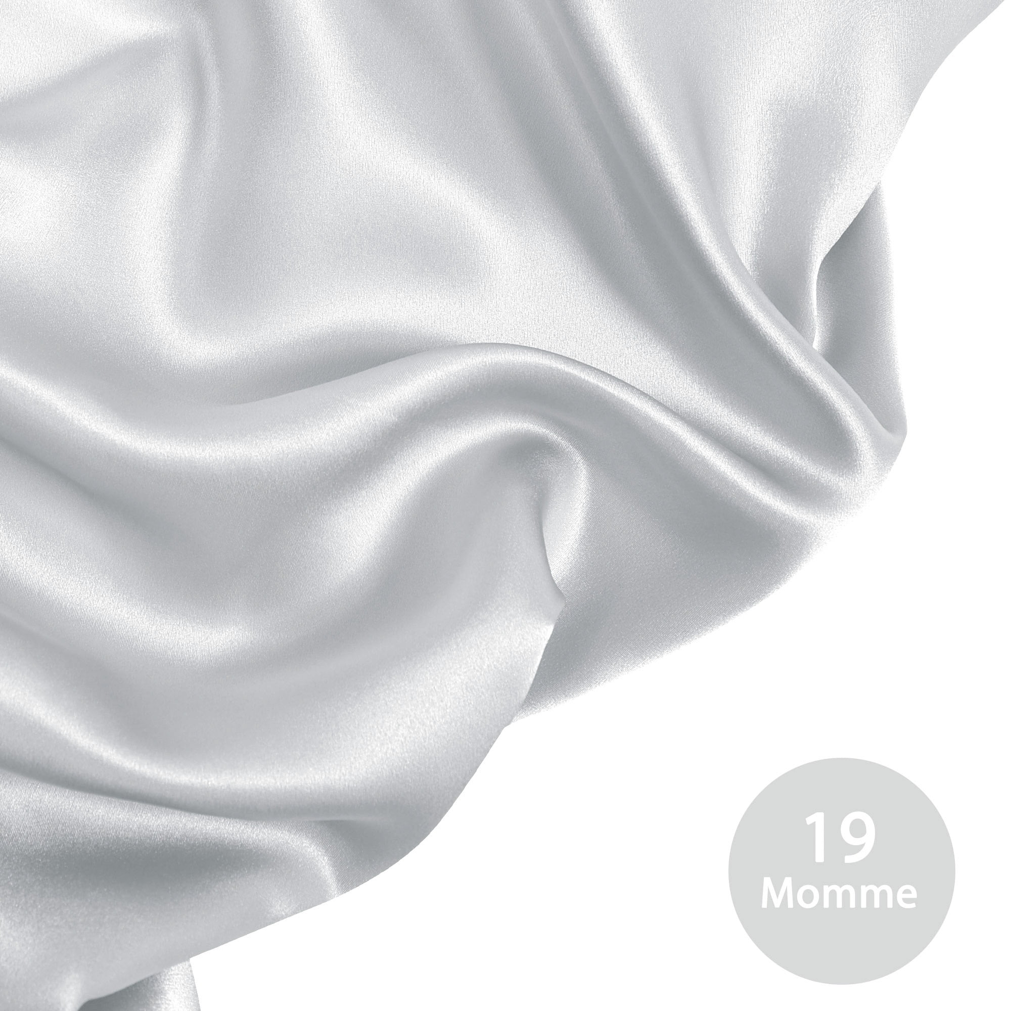 Unique Bargains 19 Momme Silk Pillowcase with Zipper 1 Pc Silver 20" x 36"