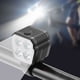 thumbnail image 5 of Faro de bicicleta 4 cuentas LED T6 | Luz de bicicleta recargable USB con 7 modos y bocina de 120 dB | ABS impermeable | 300 lúmenes | Ciclismo de montaña y de carretera | 5x4.5x3.5cm | Negro, 5 of 7