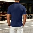 thumbnail image 4 of Men's Muscle V Neck Polo Shirts Slim Fit Short Sleeve Ribbed Shirt Casual Stylish Golf Workout Shirts, 4 of 6