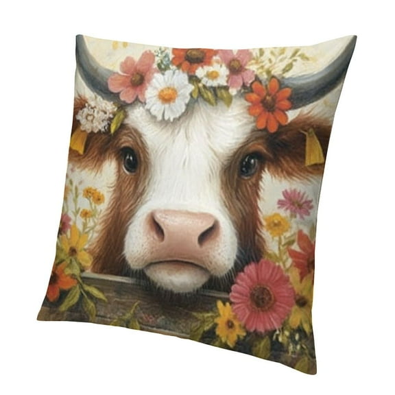 BCIIG Highland Cow Pillow Covers  Cute Western Cow Gifts for Girls Women Cow Lovers, Cute Cow Stuff, Cow Decor, Farm Animal Decor, Farmhouse Cow Pillow Cases, 12x12in