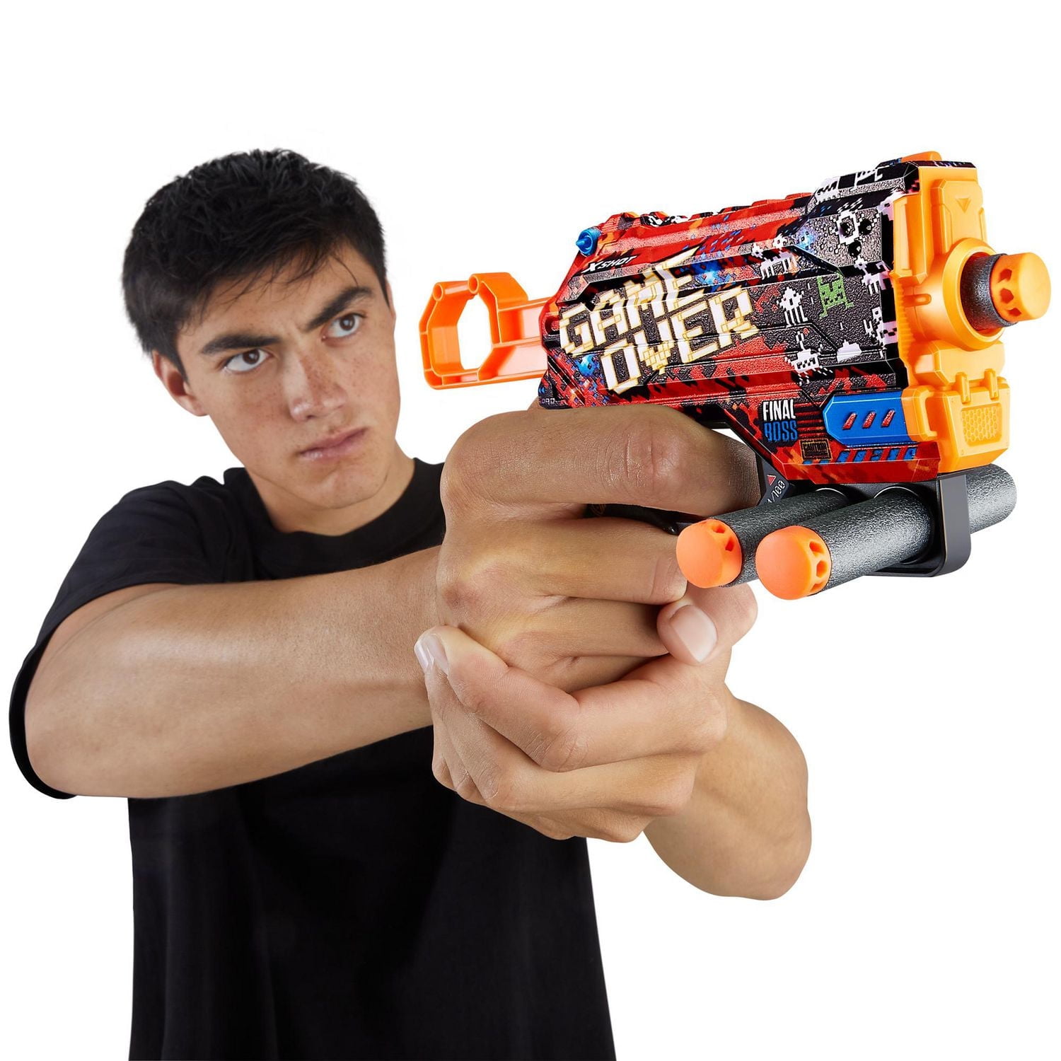 XSHOT Skins Menace Dart Blaster - Game Over (8 Darts) by ZURU