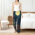 thumbnail image 4 of Salouo Moonlit Skeleton Campfire Print Women's Pajama Pants Casual Loose Sweatpants PJs Flowy Pants Drawstring Palazzo for Women Wide Leg Pants Lounge Pajama -XX-Large, 4 of 8