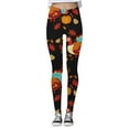 thumbnail image 5 of ibiyuan Halloween Leggings for Women Thanksgiving Turkey Print Leggings Comfortable Breathable Stretchy Soft Workout Yoga Pants Casual Tights, 5 of 5