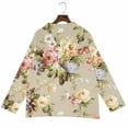 thumbnail image 4 of Open Front Knit Cardigan Floral Print Button Front Long Sleeve Casual Sweater Outfit Women's Cardigan Sweaters, 4 of 6