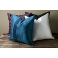 thumbnail image 2 of Solid Pleated Woven Traditional Pillow Cover in Deep Teal, 2 of 2