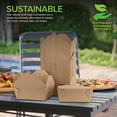 thumbnail image 6 of Microwavable Kraft Brown Take Out Boxes 112 oz (30 Pack) Disposable Food Containers - Recyclable Cardboard Lunch Box - Take Out Containers Disposable - to Go Boxes for Restaurants, Delivery, Catering, 6 of 7