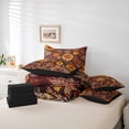 thumbnail image 6 of Manfei Exotic Style Bedding Comforter Set 7pcs for Teens Adults,Chic Floral Flowers Queen Bedding Sets Super Cozy,Vintage Aesthetics Queen Sheet Sets,Ultra Soft Home Decor,Reversible, 6 of 8