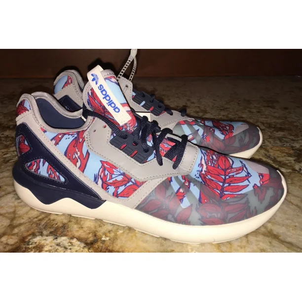 Ad-id-as Tubular Runner Lifestyle Casual Blue Grey Red Shoes Sneakers NEW Mens 8