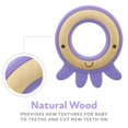 thumbnail image 4 of Luv N Care/NUBY Nuby Natural Wood & Silicone Teether: Octopus, 3M+, Purple, 4 of 6