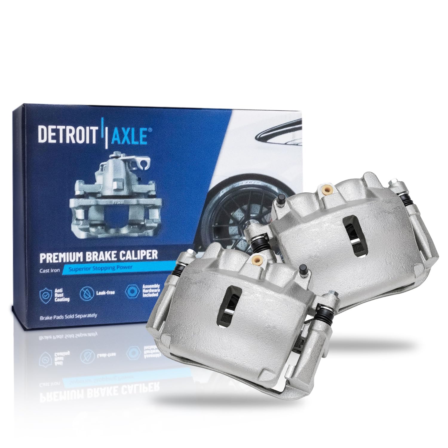 Detroit Axle - Brake Calipers for 2005-2008 Ford F-150 2006 2007 2008 Lincoln Mark LT, Front and Rear Disc Brake Calipers Replacement