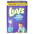 Luvs Super Absorbent Leakguards Newborn Diapers Size 2 40 count