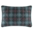 thumbnail image 5 of Dearfoams Super Soft Blue Red Grey Diamond Stitching Plaid Quilt Set, King, 5 of 5