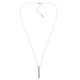 thumbnail image 1 of Collar con colgante de barra larga para hombre y mujer, de acero inoxidable, con circonitas, a la moda, 1 of 7