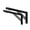 Black-10 inches, variant on Black 10 inches Folding Hardware Brackets, Heavy Duty Wall Mounted for DIY Workbench Shelving