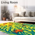 thumbnail image 2 of ODIKA 2'x3' Machine Washable Non-Slip Area Rug, Tropical Fish Schools Swimming Kelp Forest Duo High Traffic Rug, Yellow, 705267, 2 of 7