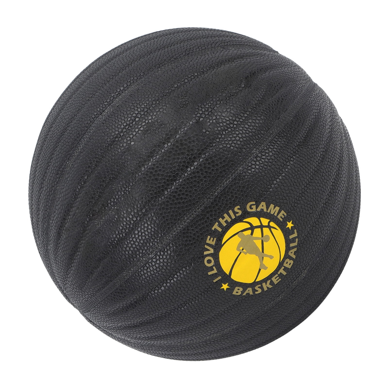 YAHHU Weighted Training Basketball Size 7 (29.5 inches / 75 cm) PU Leather Heavy Trainer Basketball for Men Women Pro Practice Yellow Word 2.8 lbs / 1.3 kg