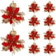 thumbnail image 2 of Flores artificiales, decoración navideña, adornos para árbol de Navidad para decoración del hogar, flores falsas, suministros para fiestas de Año Nuevo, 2 of 5