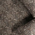 thumbnail image 4 of BNM Paisley Flannel Cotton Sheet Set, Split King, Charcoal, 4 of 5