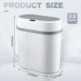 thumbnail image 3 of Motion Sensor Bathroom Trash Can Touchless Automatic Garbage with Lid, Small Waterproof Trash Bin for Office Bedroom Living Room, 3 of 9
