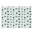 thumbnail image 1 of Nordic Cutting Board, Christmas Pine Trees Snowflakes Noel Winter North Holiday Celebration Graphic Art, Decorative Tempered Glass Cutting and Serving Board, Large Size, Black White, by Ambesonne, 1 of 1