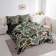 thumbnail image 2 of Catabedysis Vintage Camouflage Camper 7 Pieces Full Size Bedding Sets,Wild Animal Deer Bear Full Size Bed in a Bag For Boys,Green Grey,Black Reversible, 2 of 7