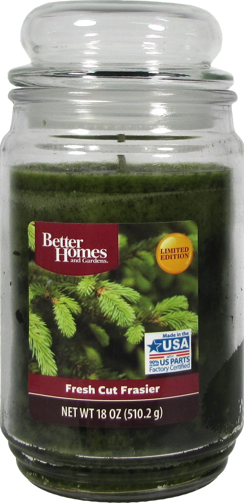 Natural and Crisp Better Homes Gardens 18oz Jar Candle Fresh Cut Frasier,Nice