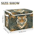 thumbnail image 3 of 16.5x12.6x11.8in Foldable Flip-Top Storage Bin, Dustproof Magic Tape Closure, Ideal for Home & Toy Organization，Tiger, 3 of 7