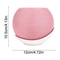 thumbnail image 3 of Woven Textured Two-Tone Small Flower Pot Decorative Bonsai Planter With Saucer For Living Room Home Desk, 3 of 6