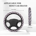 thumbnail image 5 of Daiia Leaves Flower Steering Wheel Cover Auto Steering Wheel Covers Breathable Anti-Slip Steering Wheels Car Interior Decor Accessories for Men Women Universal 15 Inch, 5 of 8