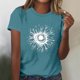 thumbnail image 3 of Tops Cortos para las Mujeres Blusas Impresas Manga Corta Cuello Redondo, Tops de Blusa para las Mujeres Primavera Verano Casual, 3 of 4