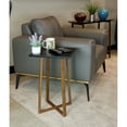 thumbnail image 3 of Eccostyle Solid Bamboo Frame Square Side Table, Plant Stand - Caramel & Black, 3 of 7