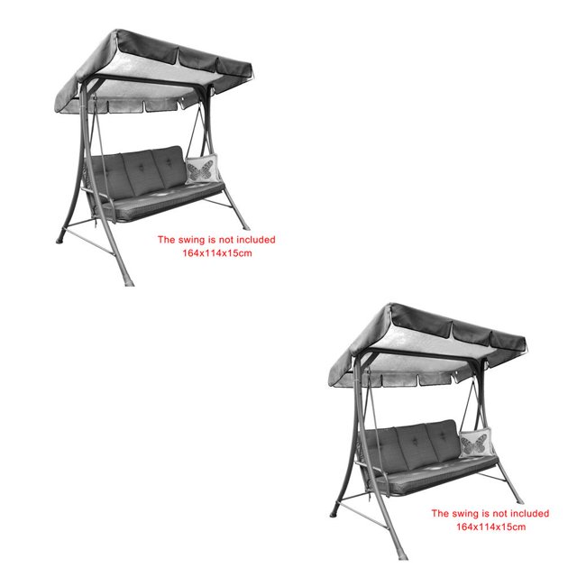 Silla columpio portátil Cateissary cubierta antipolvo toldo parasol impermeable 164x114x15cm