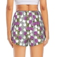 thumbnail image 4 of Xecao's Rose Flowers for a double-layer running short for women, perfect for gym, tennis, and more, featuring a convenient pocket., 4 of 9