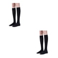 thumbnail image 4 of Guardurnaity Calcetín largo para mujer, calcetines altos hasta el muslo, Sexy, Color sólido, Cosplay JK, medias finas por encima de la rodilla, Negro 2piezas, 4 of 6