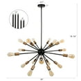 thumbnail image 3 of 54" Sputnik Chandelier 18-Light Modern Ceiling Light Fixture, Black and Gold, 3 of 11