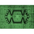 thumbnail image 1 of Ahgly Company Indoor Rectangle Persian Emerald Green Traditional Area Rugs, 8' x 10', 1 of 4