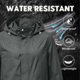 thumbnail image 6 of Fewfanhot Women Packable Hooded Waterproof Rain Jacket, Full Zip Lightweight Windbreaker, Elastic Cuff Outdoor Coat with Pockets, Storage Pouch *1, 6 of 9