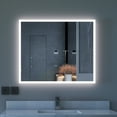 thumbnail image 1 of Sinber Wall Mounted Makeup LED Bathroom Vanity Mirror with Lights Backlit and Anti-Fog (36 x 30), 1 of 13