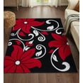 thumbnail image 6 of Luxe Weavers Modern Floral Red 8x10 Area Rug for Living Rooms, 6 of 7