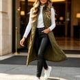 thumbnail image 6 of Sevevn Womens Long Puffer Vest Fall Zip up Quilted Down Jacket Winter Warm Sleeveless Coat with Pockets Green XXXL, 6 of 8