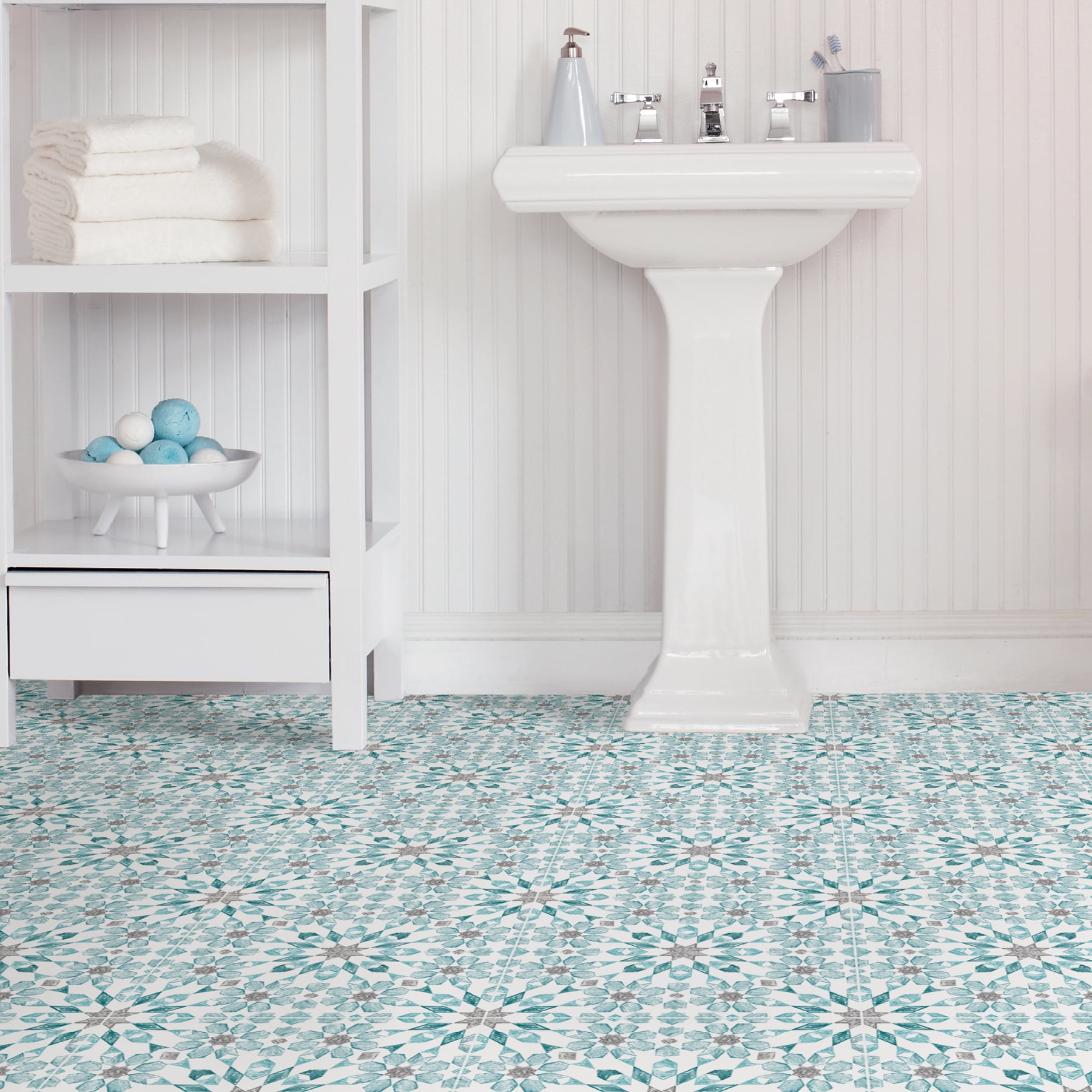 FloorPops! Radiance 12 in. x 12 in. Peel and Stick Virgin Vinyl Floor Tiles (10-Pack) Flooring Materials