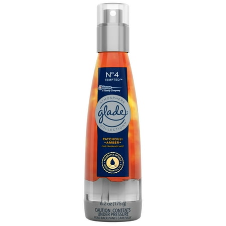 Home Atmosphere Room Spray ((2 pack) Glade Atmosphere Fine Fragrance Mist Air Freshener No. 4 Tempted: Patchouli & Amber, 6.2)