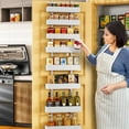 thumbnail image 6 of White Over The Door Pantry Organizer, Pantry Organization And Storage, Metal Hanging Spice Rack Shelves Door, Home & Kitchen Essentials, Laundry Room Bathroom Organization, 6 of 6