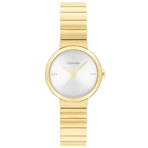 Calvin Klein Precise Women's Silver-white Dial Gold-Tone Quartz Watch 25200416
