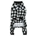 thumbnail image 6 of HDE Dog Pajamas One Piece Jumpsuit Lightweight Dog PJs Shirt for S-3XL Dogs Black & White Buffalo Plaid 2XL, 6 of 8