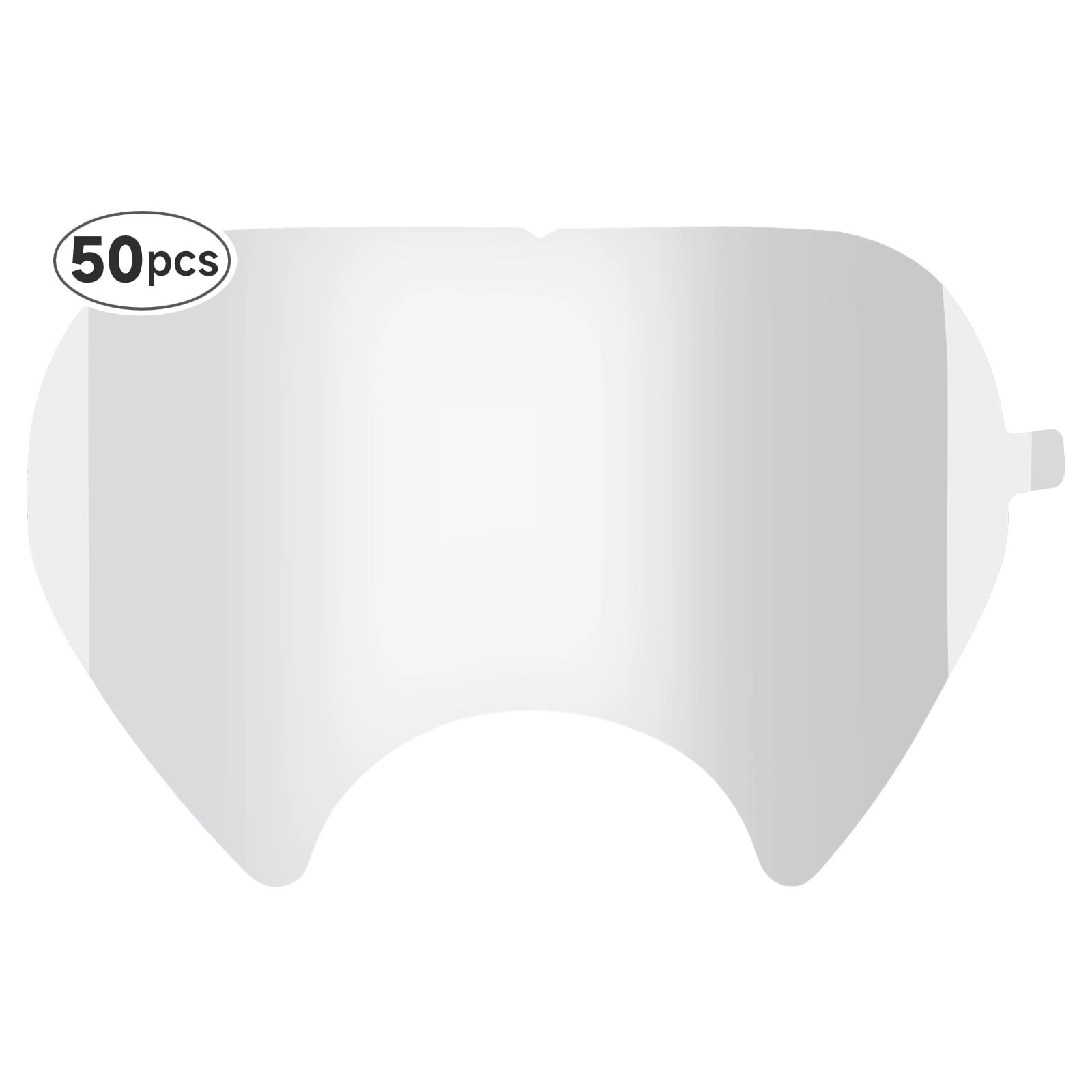 50 Pcs Peel off Lens Covers, Face Shield Covers, PET Lens Covers with Self-Adhesive Tapes, Compatible with 3M 6885, 6000, 6700, 6800, 6900 Series Face Shield Covers
