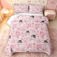 thumbnail image 2 of Manfei Festive Snowman Quilt Full,Traditional Christmas Tree Snowflake Full Bedspread Sets,3pcs,1 Coverlet and 2 Pillowcases, 2 of 7