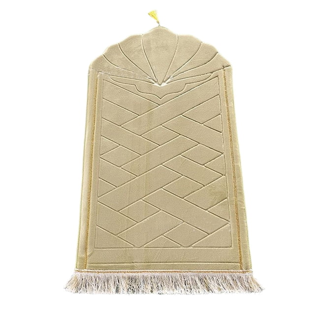 Portable Prayer Rug Blanket 65Cmx110cm Foldable Prayer Mat for Wedding Hajj Home Green