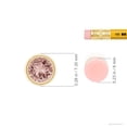 thumbnail image 3 of Angara Collier en Morganite Naturel - Pendentif Solitaire Rond en Morganite avec Lunette en Or Jaune 14K pour Femmes, 3 of 8